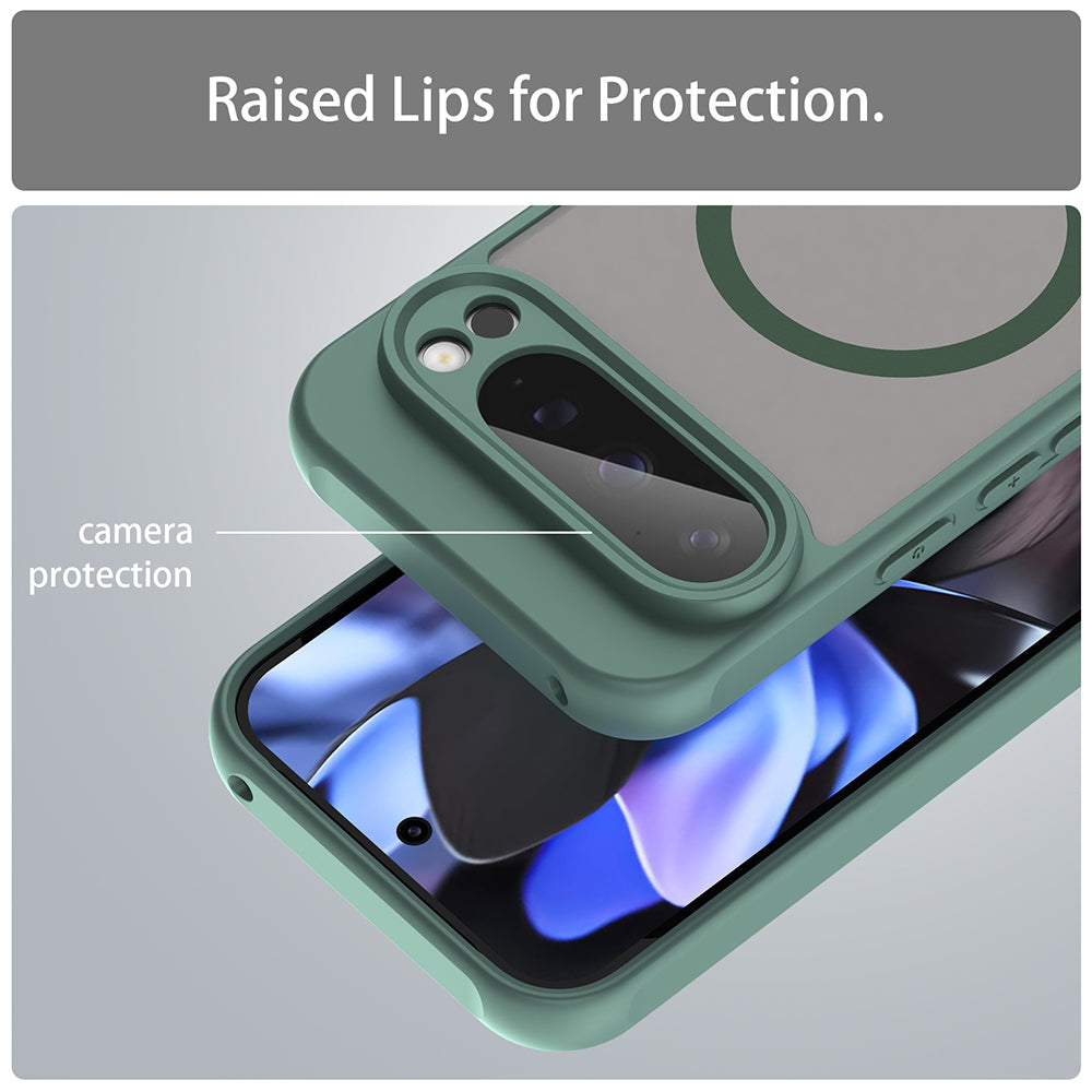 Husa MagSafe pentru Google Pixel 9 Pro, Techsuit, HaloFrost II, Verde