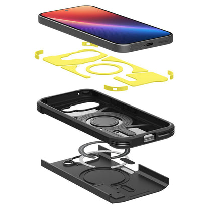 Husa MagSafe pentru Google Pixel 9a, Spigen, Tough Armor, Neagra