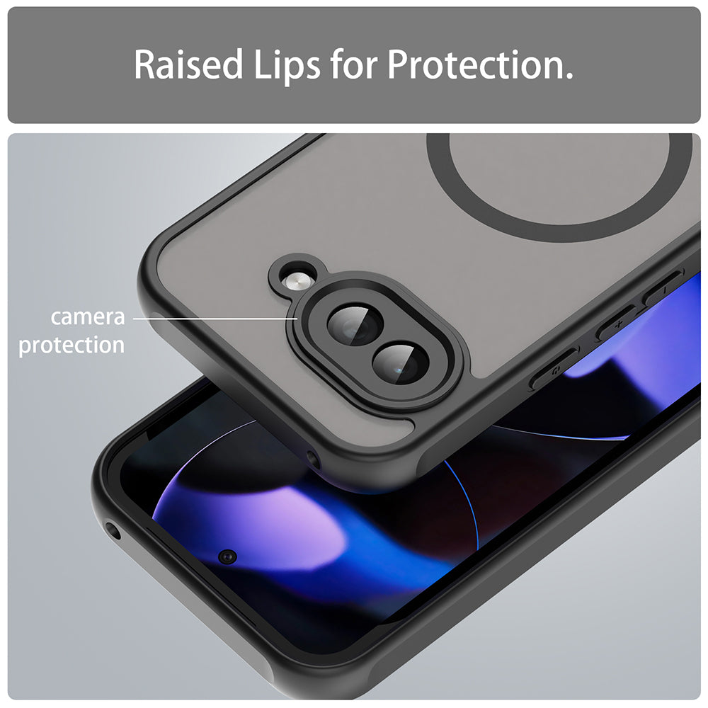 Husa MagSafe pentru Google Pixel 9a, Techsuit, HaloFrost II, Neagra