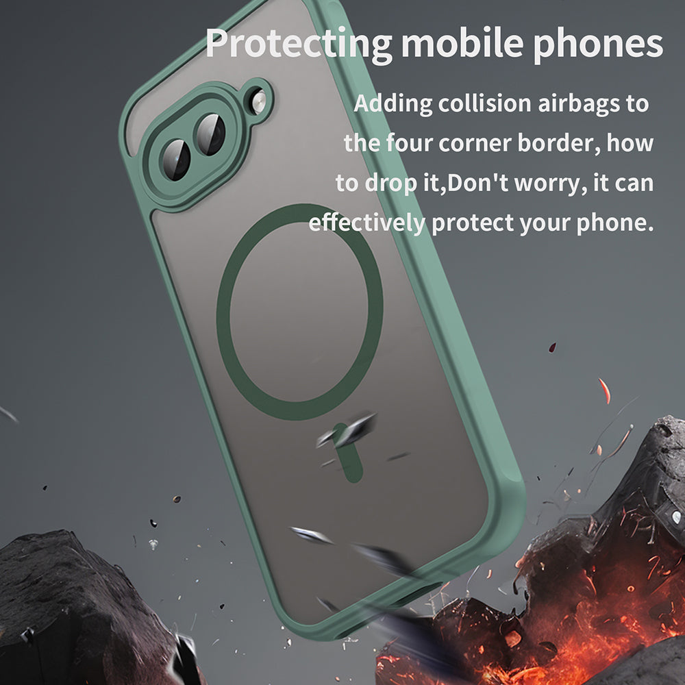 Husa MagSafe pentru Google Pixel 9a, Techsuit, HaloFrost II, Verde