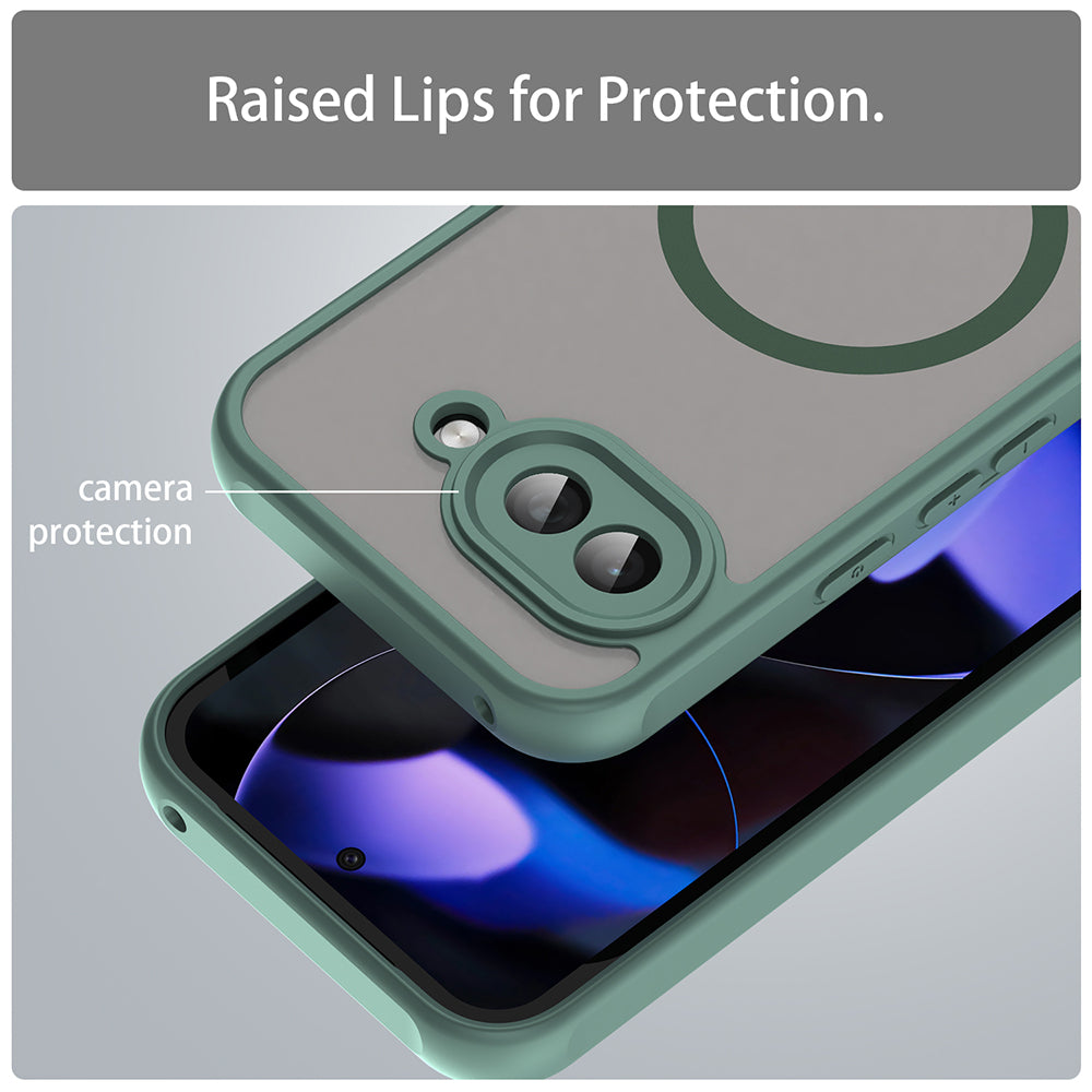 Husa MagSafe pentru Google Pixel 9a, Techsuit, HaloFrost II, Verde