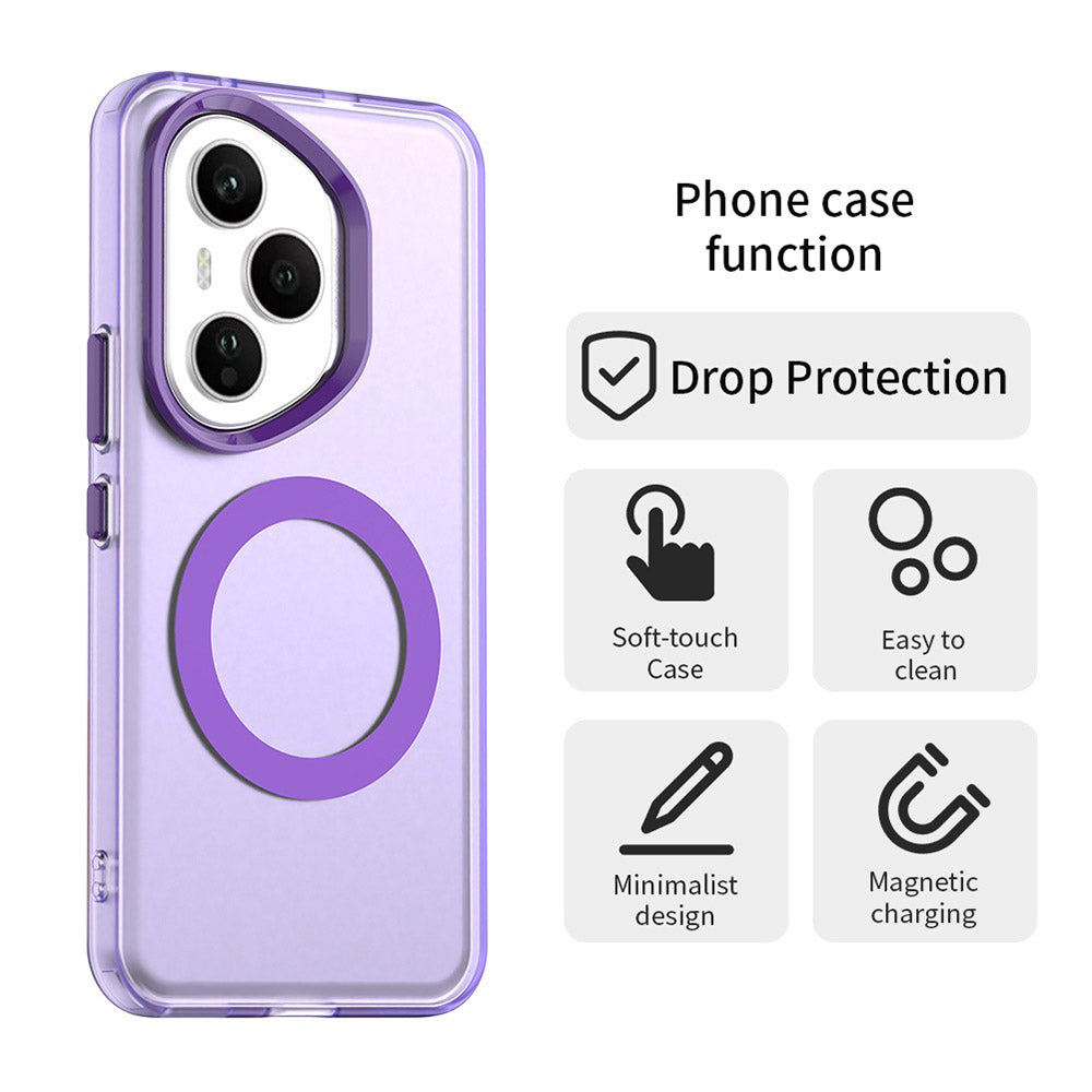 Husa MagSafe pentru Honor 400 Pro, Techsuit, CandyCase, Mov