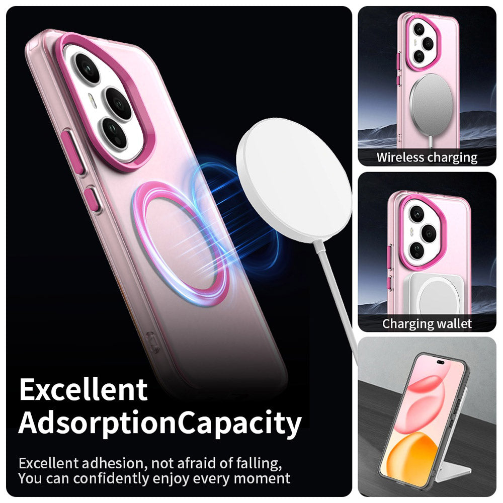 Husa MagSafe pentru Honor 400 Pro, Techsuit, CandyCase, Roz