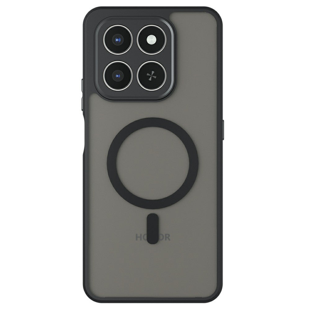 Husa MagSafe pentru Honor 400 Smart 4G / X7d 4G / 400 Smart 5G, Techsuit, PureFrost, Neagra Satinata