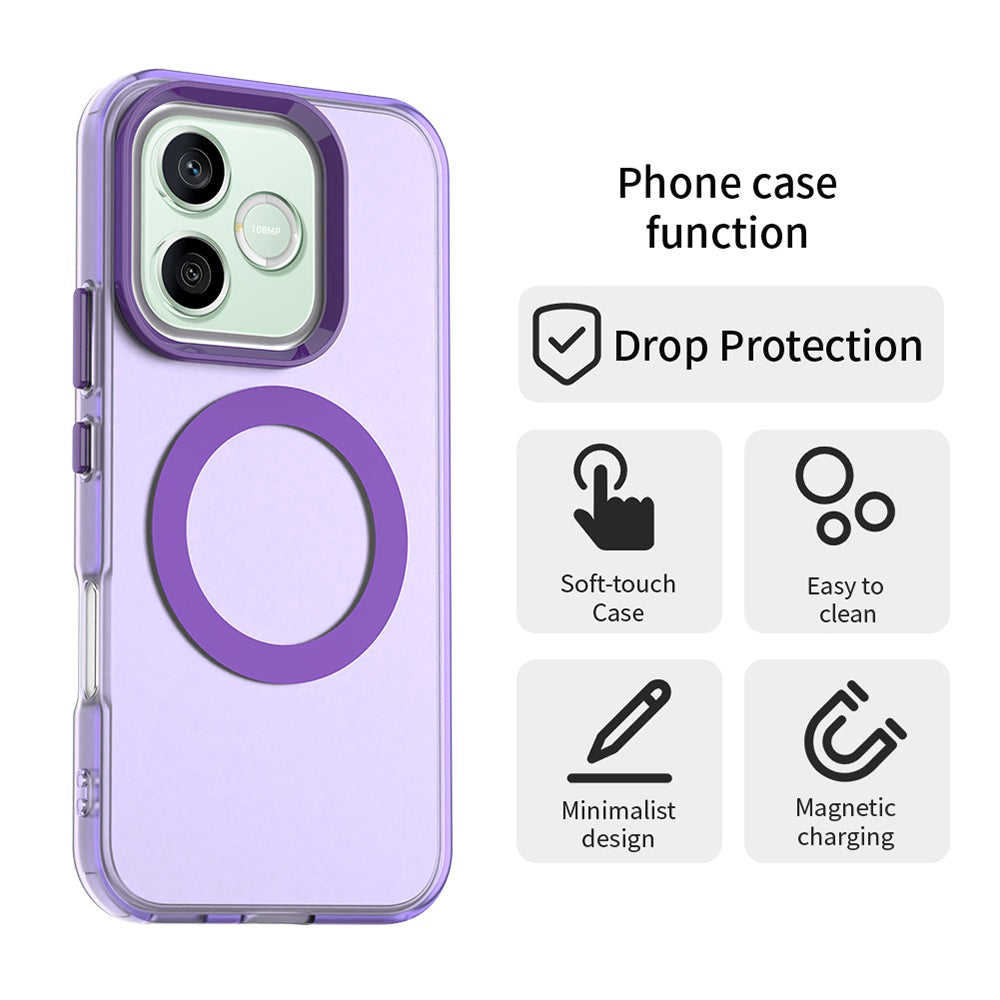 Husa MagSafe pentru Honor 600 Lite, Techsuit, CandyCase, Mov