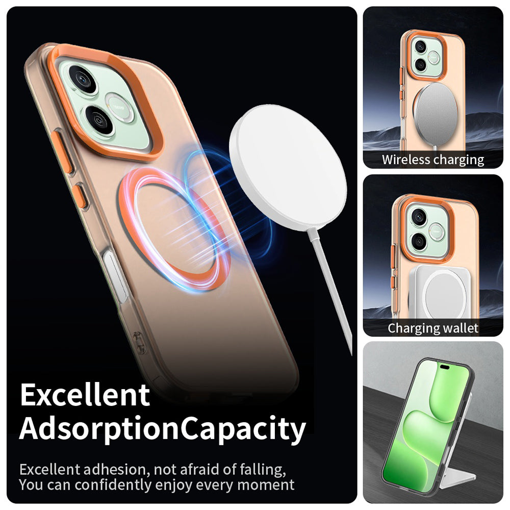 Husa MagSafe pentru Honor 600 Lite, Techsuit, CandyCase, Portocalie
