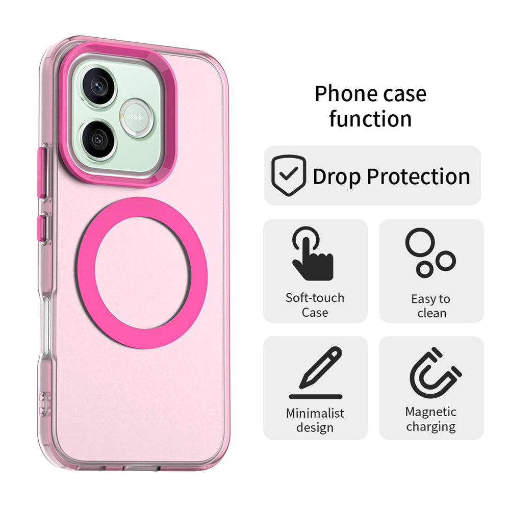 Husa MagSafe pentru Honor 600 Pro / 600, Techsuit, CandyCase, Roz