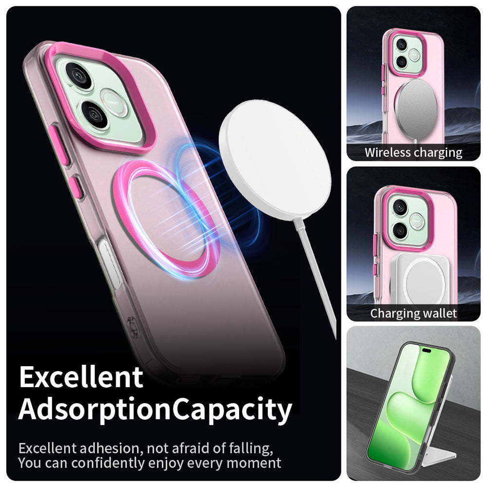 Husa MagSafe pentru Honor 600 Pro / 600, Techsuit, CandyCase, Roz