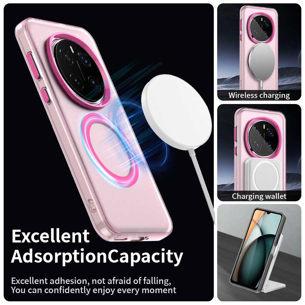 Husa MagSafe pentru Honor Magic7 Pro, Techsuit, CandyCase, Roz