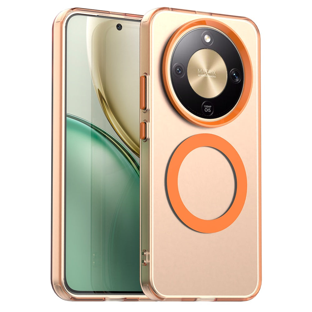 Husa MagSafe pentru Honor Magic8 Lite, Techsuit, CandyCase, Portocalie