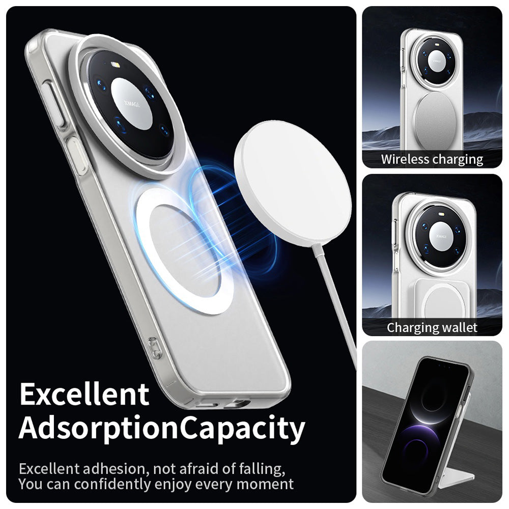 Husa MagSafe pentru Huawei Mate 80 Pro, Techsuit, CandyCase, Alba