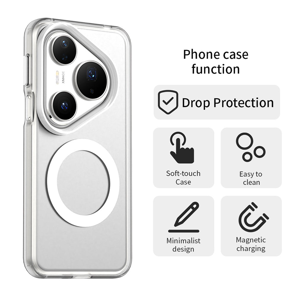 Husa MagSafe pentru Huawei Pura 80 Pro, Techsuit, CandyCase, Alba