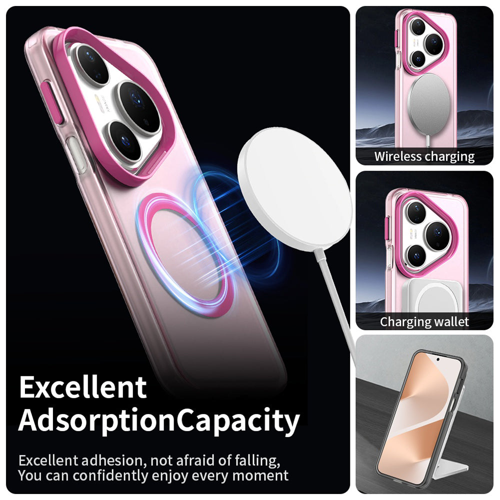 Husa MagSafe pentru Huawei Pura 80 Pro, Techsuit, CandyCase, Roz