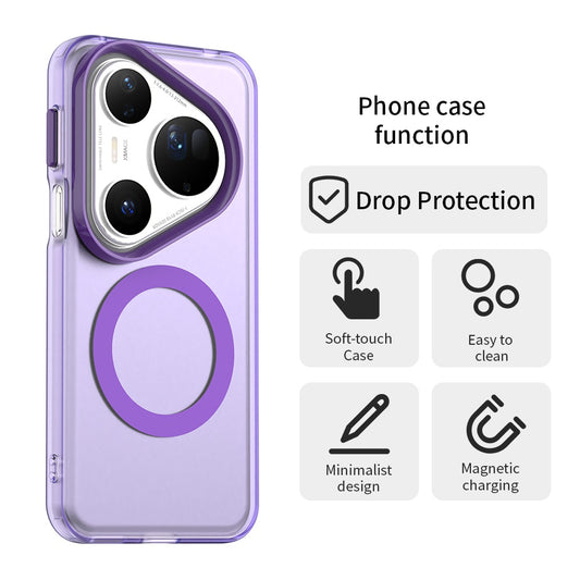 Husa MagSafe pentru Huawei Pura 80 Ultra, Techsuit, CandyCase, Mov