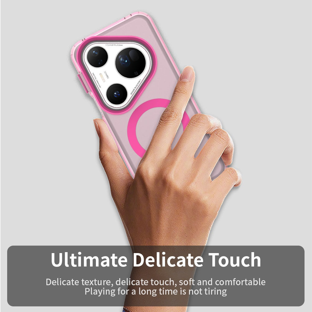 Husa MagSafe pentru Huawei Pura 80 Ultra, Techsuit, CandyCase, Roz