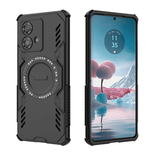 Husa MagSafe pentru Motorola Edge 40 Neo, Techsuit, ArmorMag, Neagra