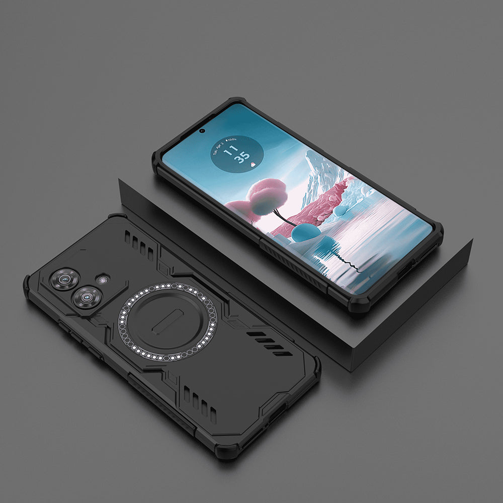 Husa MagSafe pentru Motorola Edge 40 Neo, Techsuit, ArmorMag, Neagra