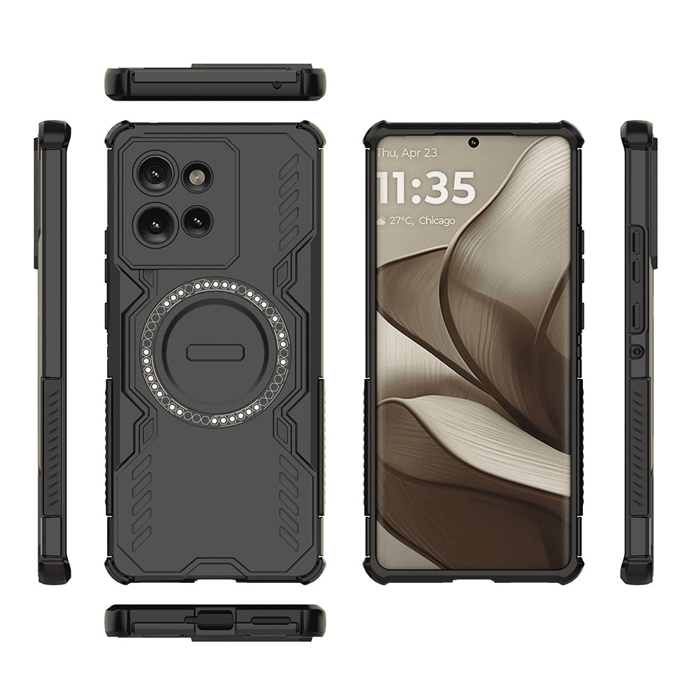 Husa MagSafe pentru Motorola Edge 50, Techsuit, ArmorMag, Neagra