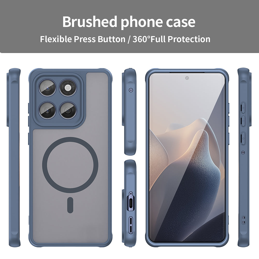 Husa MagSafe pentru Motorola Edge 60 Fusion / Edge 60, Techsuit, HaloFrost II, Bleumarin