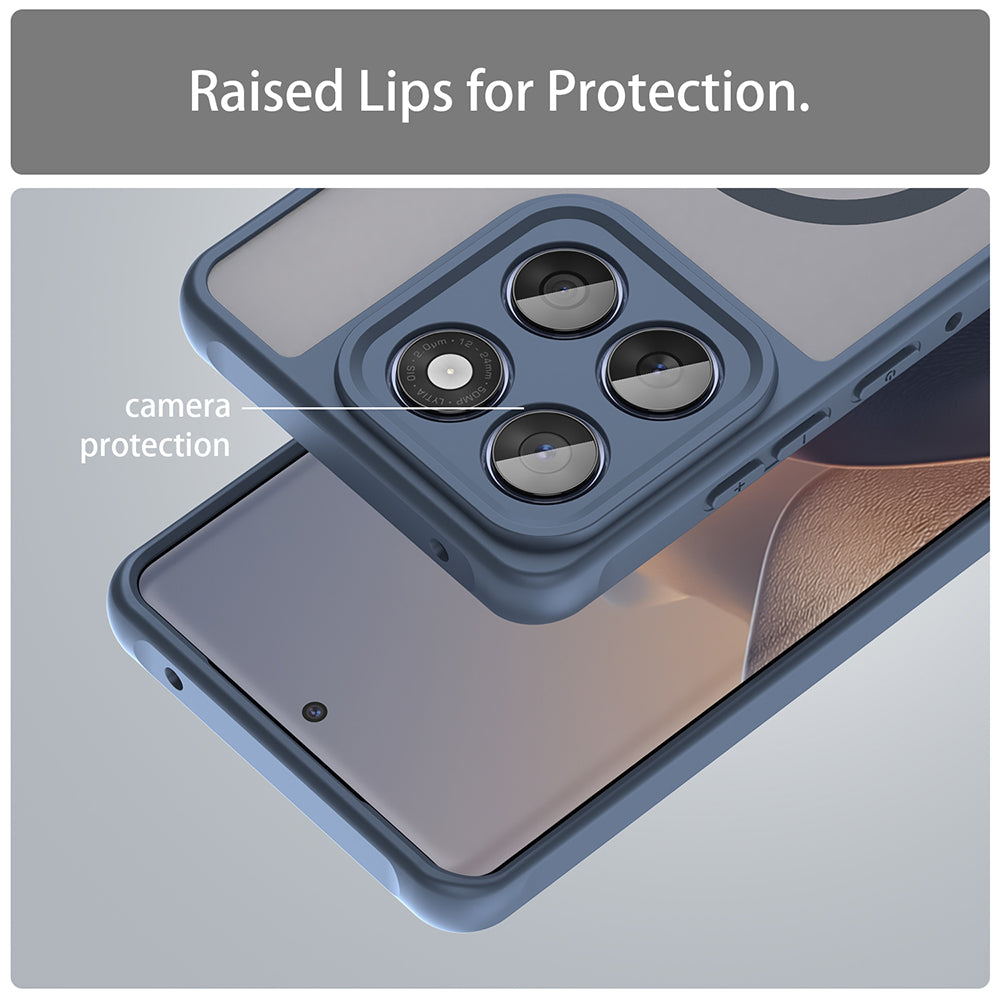 Husa MagSafe pentru Motorola Edge 60 Fusion / Edge 60, Techsuit, HaloFrost II, Bleumarin