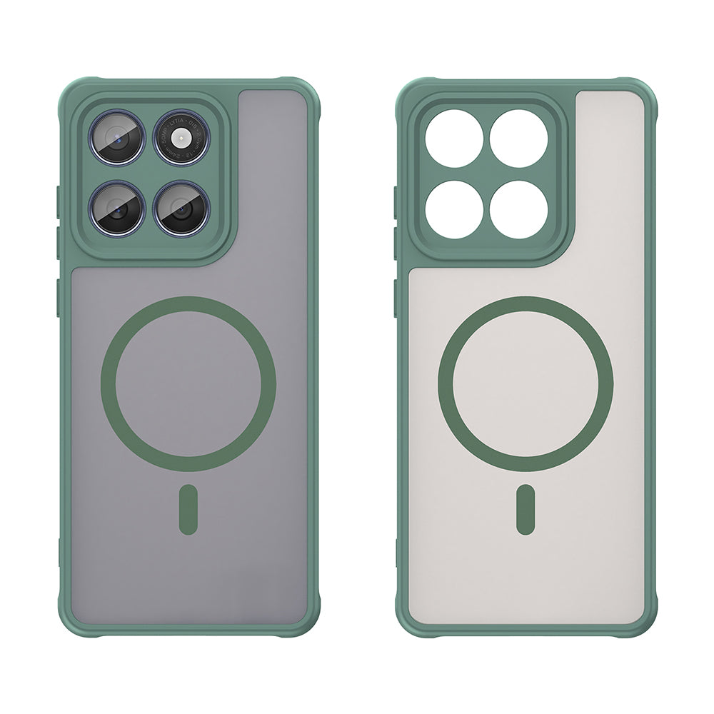 Husa MagSafe pentru Motorola Edge 60 Fusion / Edge 60, Techsuit, HaloFrost II, Verde