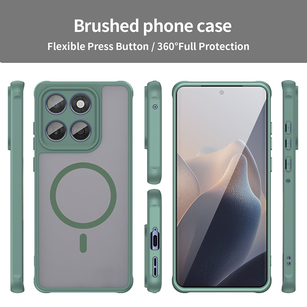 Husa MagSafe pentru Motorola Edge 60 Fusion / Edge 60, Techsuit, HaloFrost II, Verde