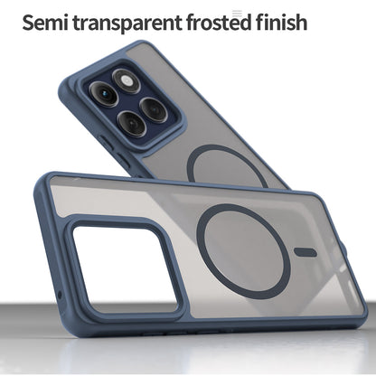 Husa MagSafe pentru Motorola Edge 60 Pro, Techsuit, HaloFrost II (Big Lens Hole), Bleumarin