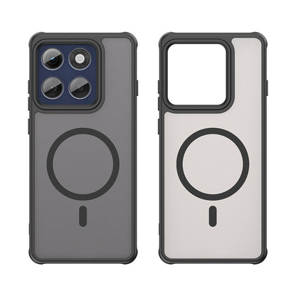 Husa MagSafe pentru Motorola Edge 60 Pro, Techsuit, HaloFrost II (Big Lens Hole), Neagra