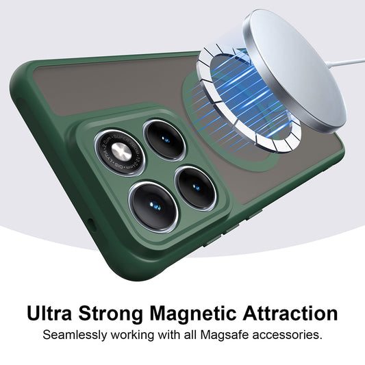 Husa MagSafe pentru Motorola Edge 70 Fusion, Techsuit, HaloFrost II, Verde