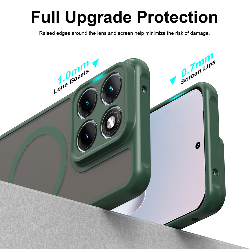 Husa MagSafe pentru Motorola Edge 70 Fusion, Techsuit, HaloFrost II, Verde