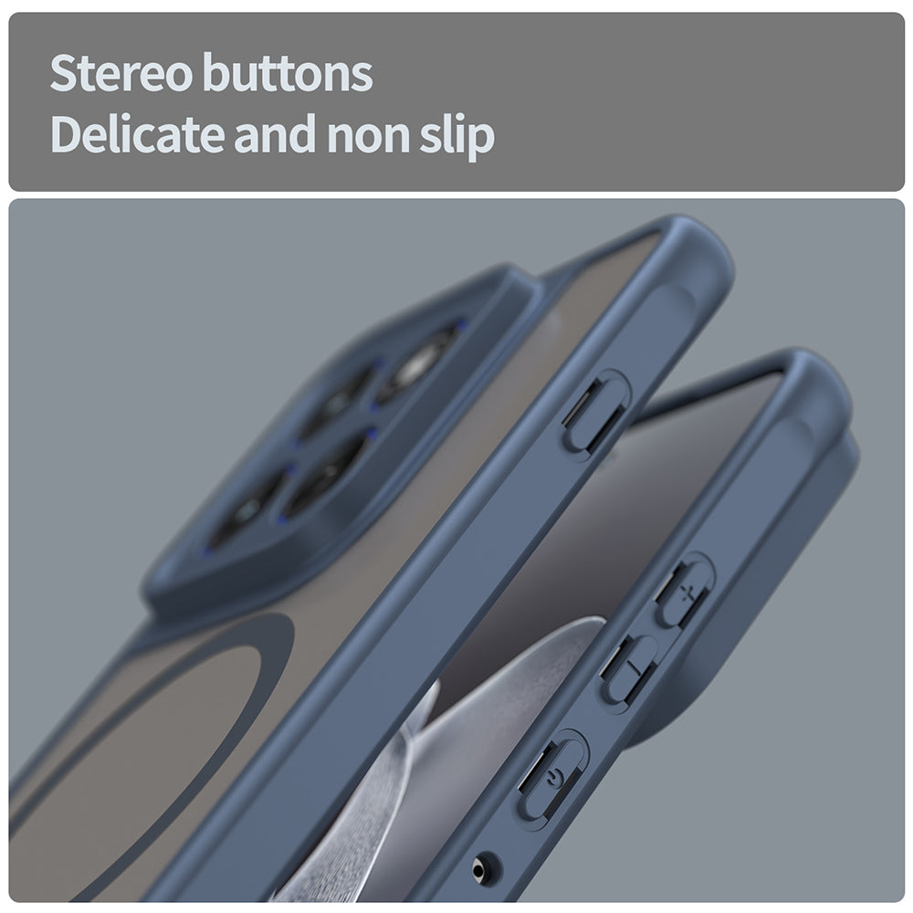 Husa MagSafe pentru Motorola Edge 70, Techsuit, HaloFrost II, Bleumarin