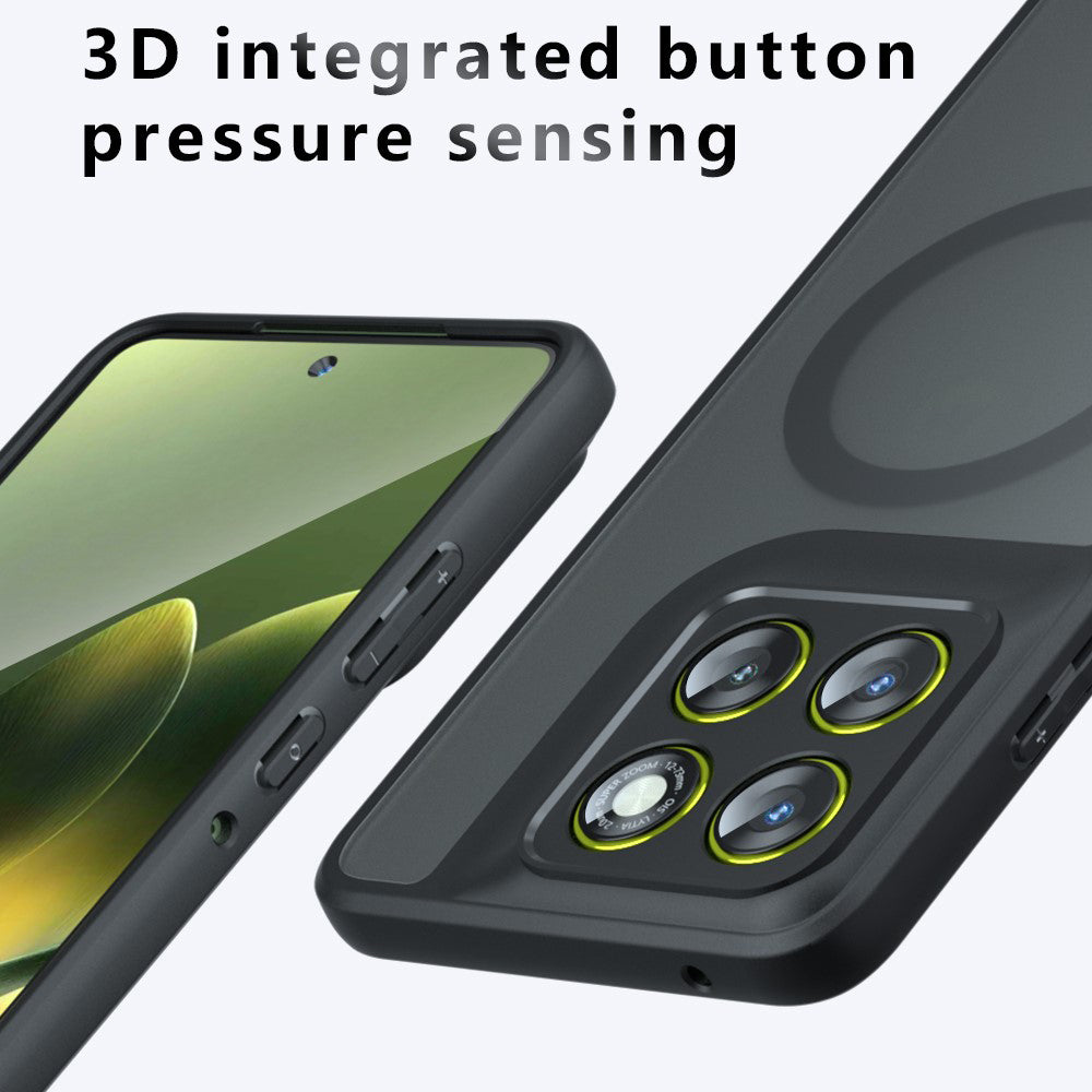 Husa MagSafe pentru Motorola Edge 70, Techsuit, PureFrost, Neagra Satinata