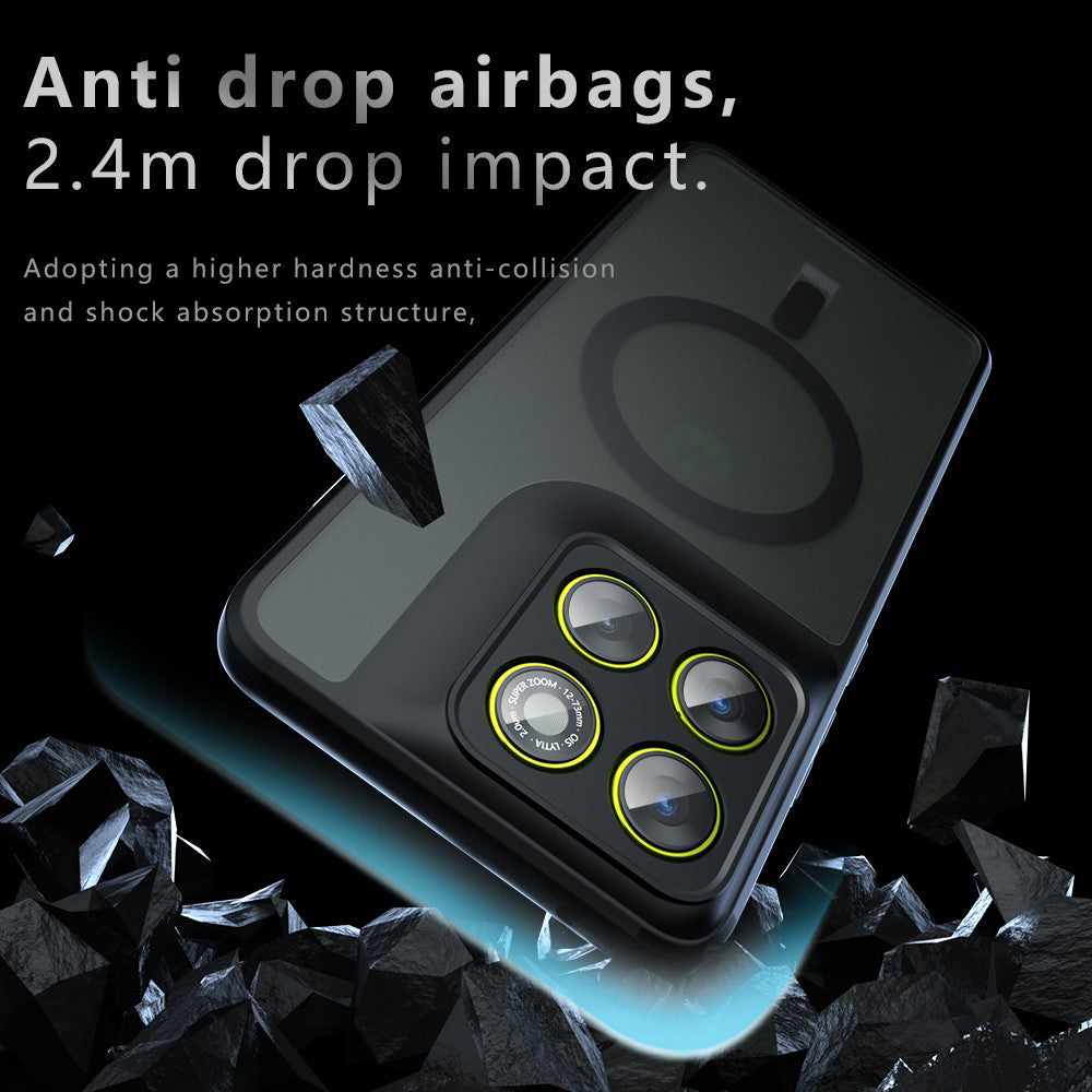 Husa MagSafe pentru Motorola Edge 70, Techsuit, PureFrost, Neagra Satinata