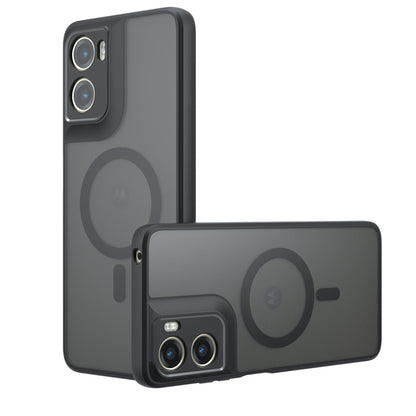 Husa MagSafe pentru Motorola Moto G06, Techsuit, PureFrost, Neagra Satinata