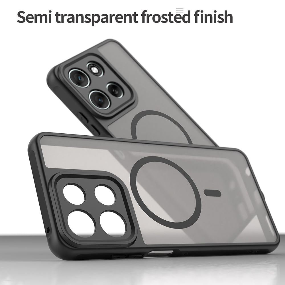Husa MagSafe pentru Motorola Moto G86, Techsuit, HaloFrost II, Neagra