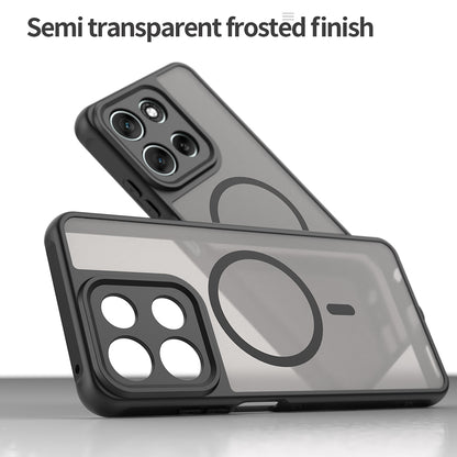 Husa MagSafe pentru Motorola Moto G86, Techsuit, HaloFrost II, Neagra