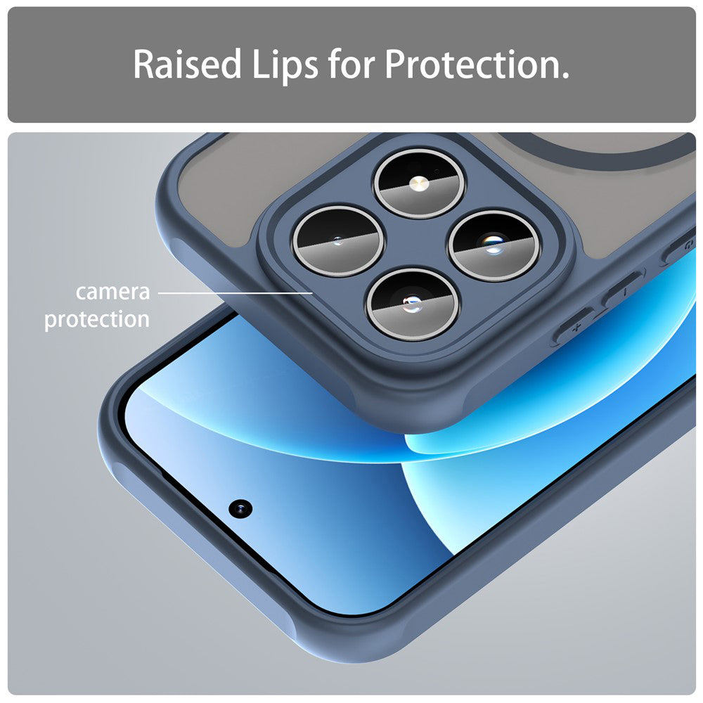 Husa MagSafe pentru Motorola Moto G87 / G77 / G67, Techsuit, HaloFrost II, Bleumarin