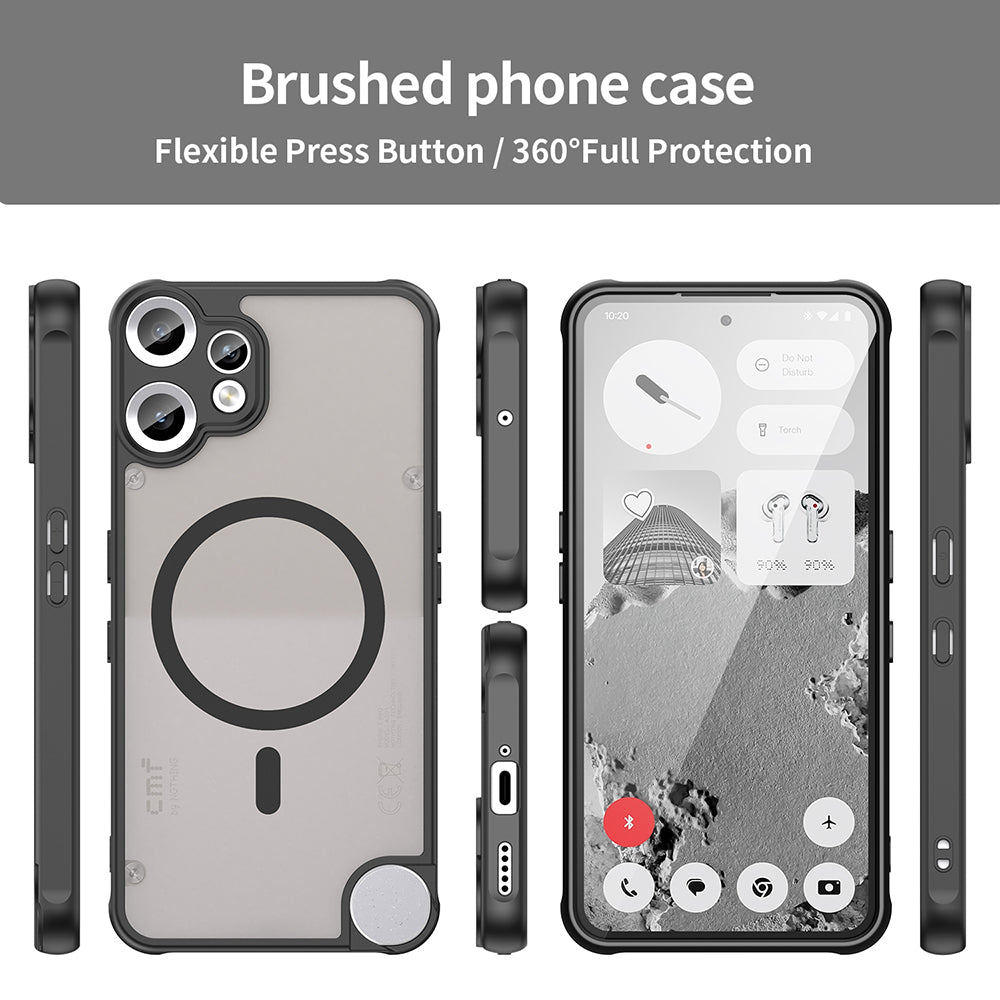 Husa MagSafe pentru Nothing CMF Phone 2 Pro, Techsuit, HaloFrost II, Neagra