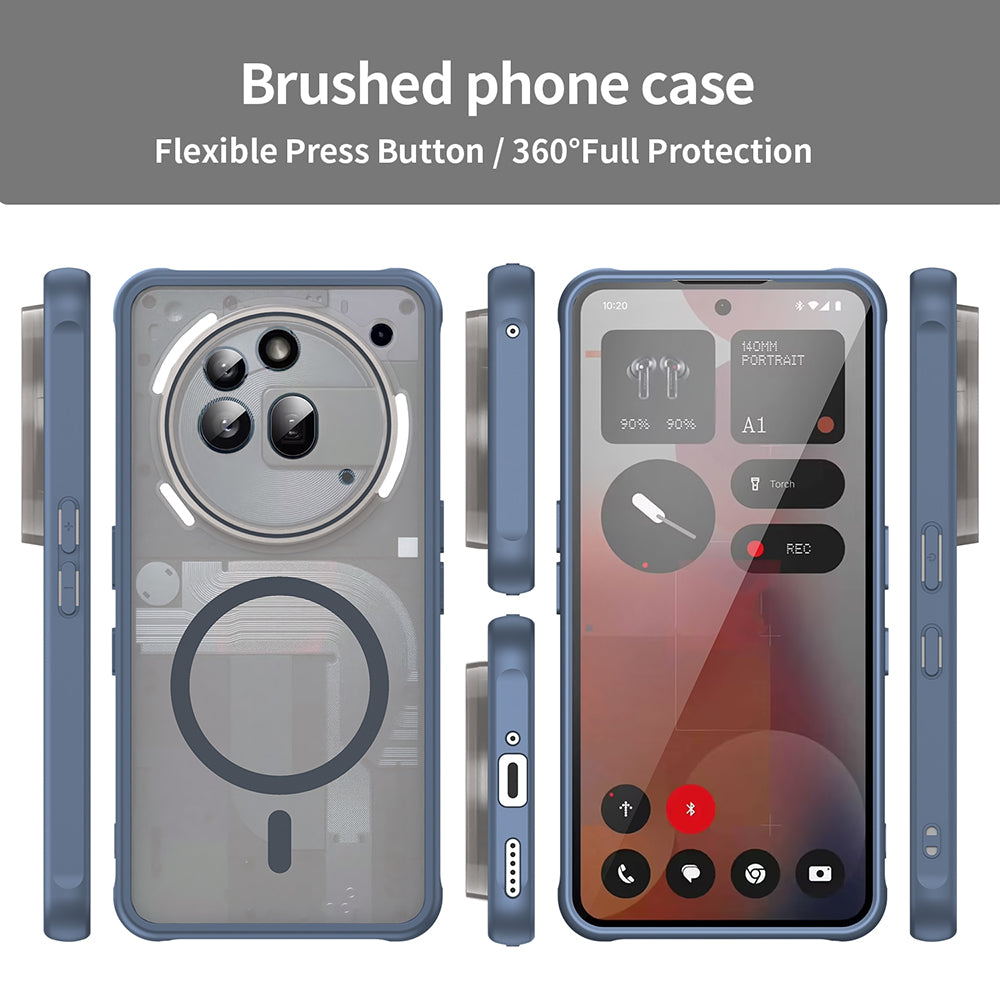 Husa MagSafe pentru Nothing Phone (3a) Pro, Techsuit, HaloFrost II, Bleumarin