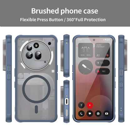 Husa MagSafe pentru Nothing Phone (3a) Pro, Techsuit, HaloFrost II, Bleumarin
