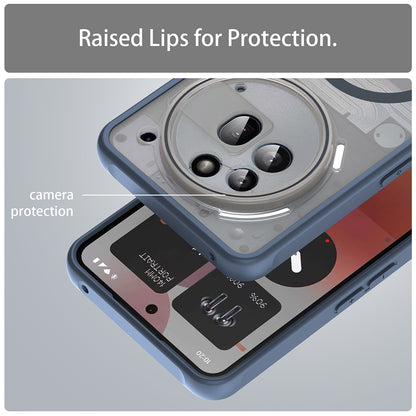 Husa MagSafe pentru Nothing Phone (3a) Pro, Techsuit, HaloFrost II, Bleumarin
