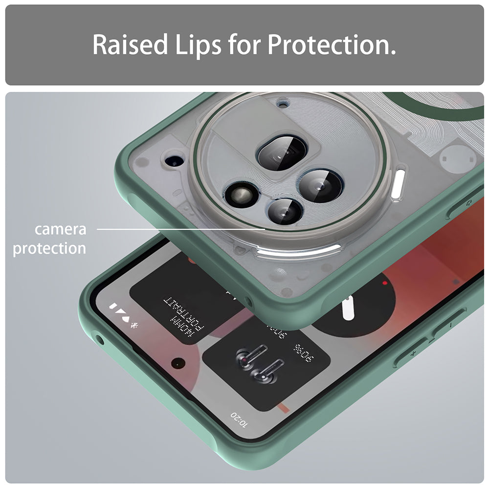 Husa MagSafe pentru Nothing Phone (3a) Pro, Techsuit, HaloFrost II, Verde