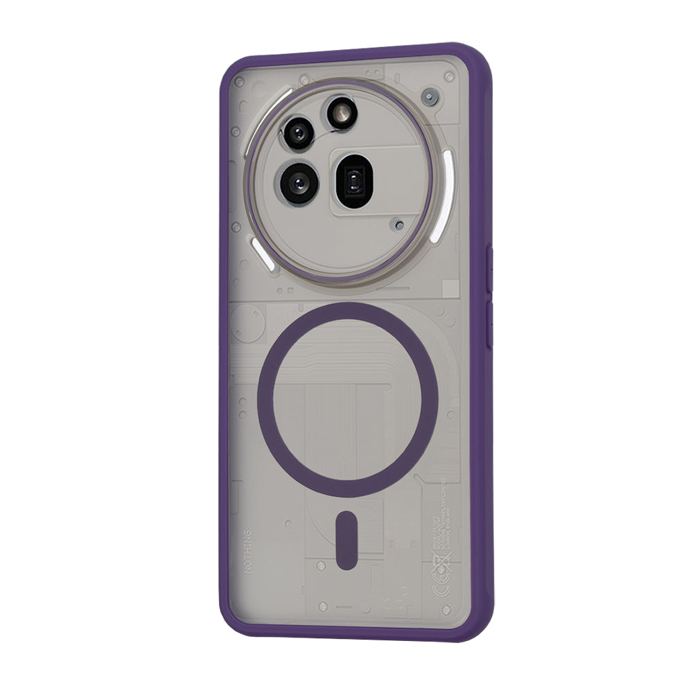 Husa MagSafe pentru Nothing Phone (3a) Pro, Techsuit, HaloFrost, Mov Inchis