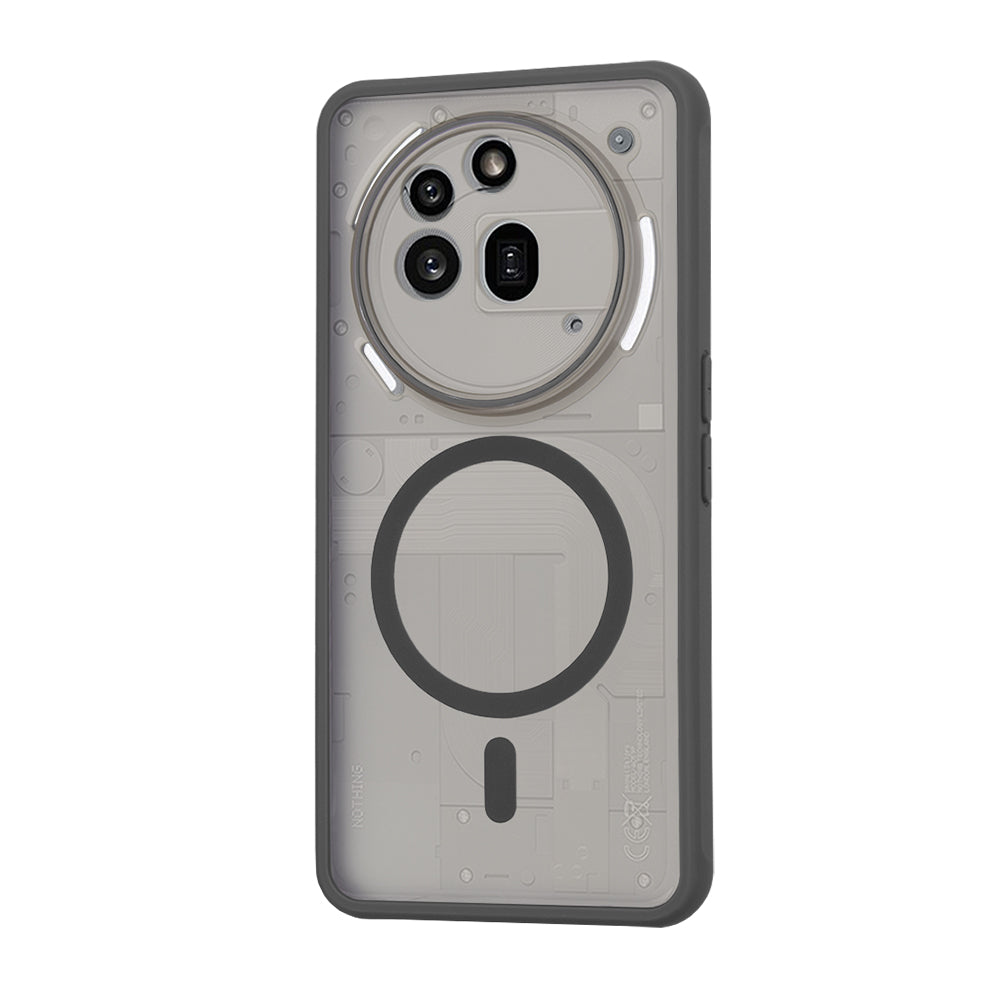 Husa MagSafe pentru Nothing Phone (3a) Pro, Techsuit, HaloFrost, Fumurie