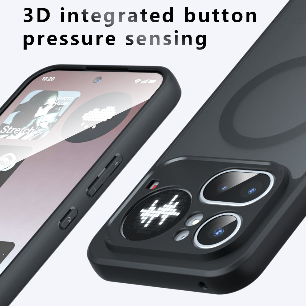 Husa MagSafe pentru Nothing Phone (4a), Techsuit, PureFrost, Neagra Satinata