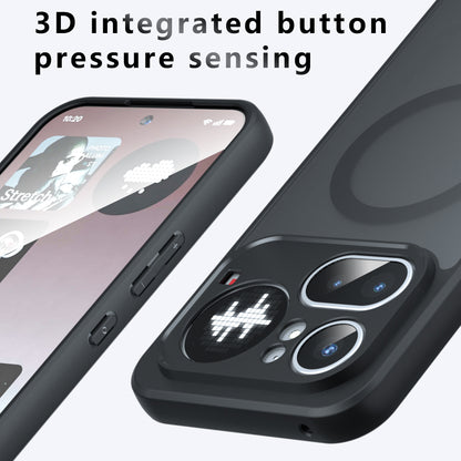 Husa MagSafe pentru Nothing Phone (4a), Techsuit, PureFrost, Neagra Satinata