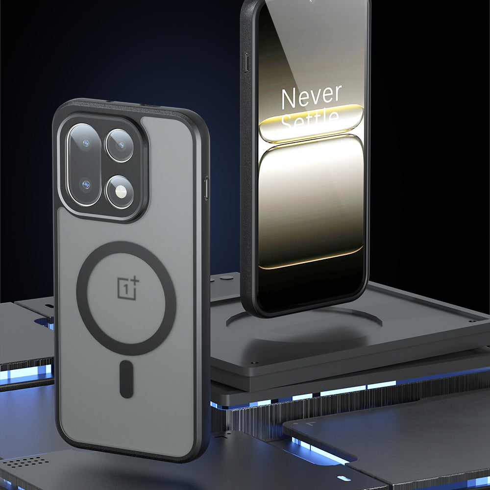 Husa MagSafe pentru OnePlus 15, Techsuit, PureFrost, Neagra Satinata