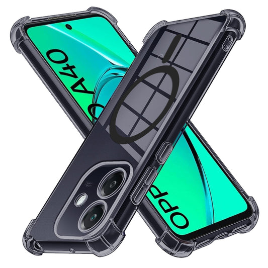 Husa MagSafe pentru Oppo A3 4G, Techsuit, Shockproof Clear, Fumurie