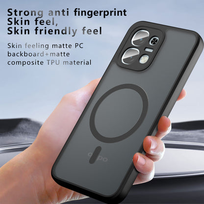 Husa MagSafe pentru Oppo A6 Pro 5G / A6 Pro 4G, Techsuit, PureFrost, Neagra Satinata