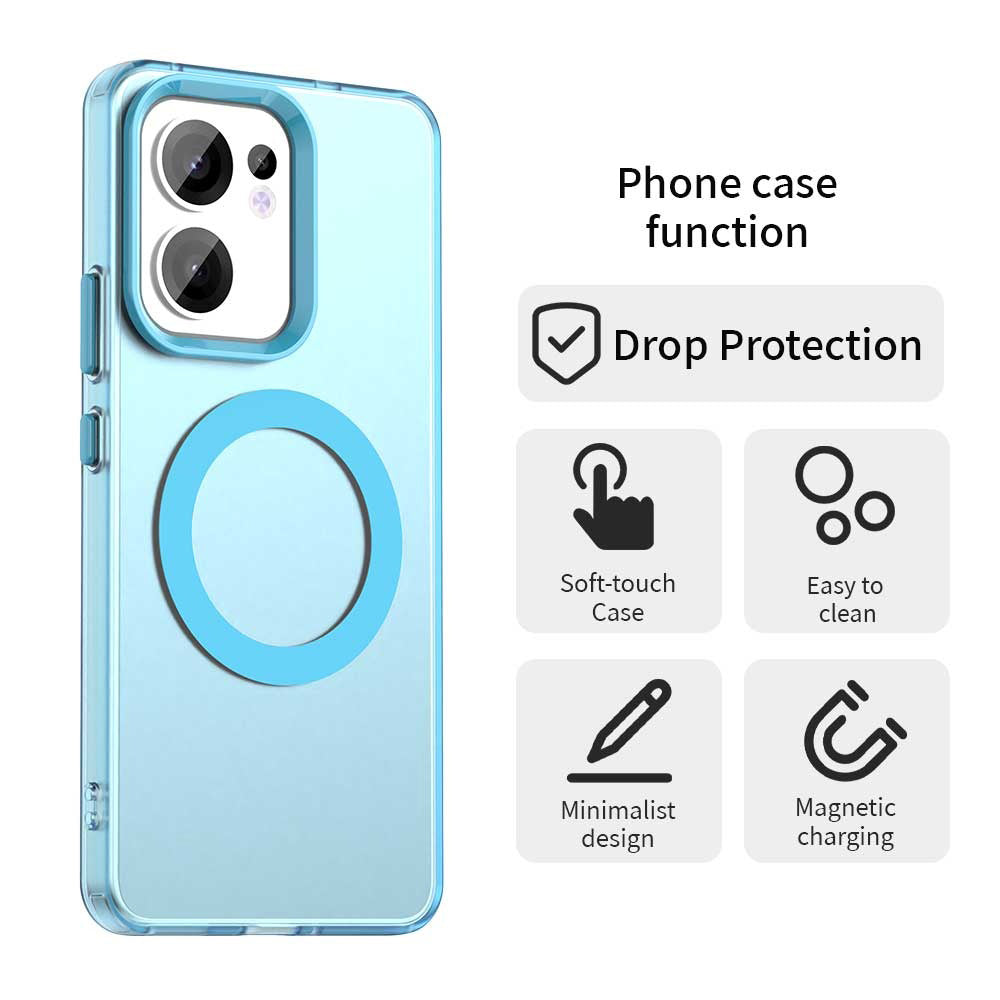 Husa MagSafe pentru Oppo Reno13 FS 5G / Reno13 F 4G / Reno13 F, Techsuit, CandyCase, Albastra